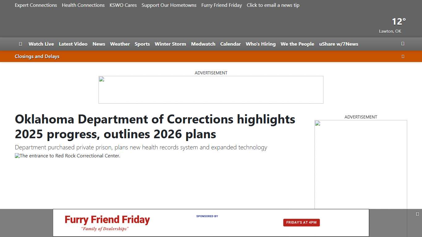 Oklahoma Department of Corrections highlights 2025 progress, outlines 2026 plans